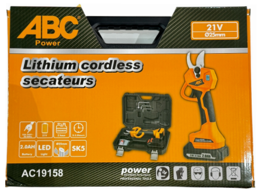 Sécateur Électrique Sans Fil 21V ABC Power