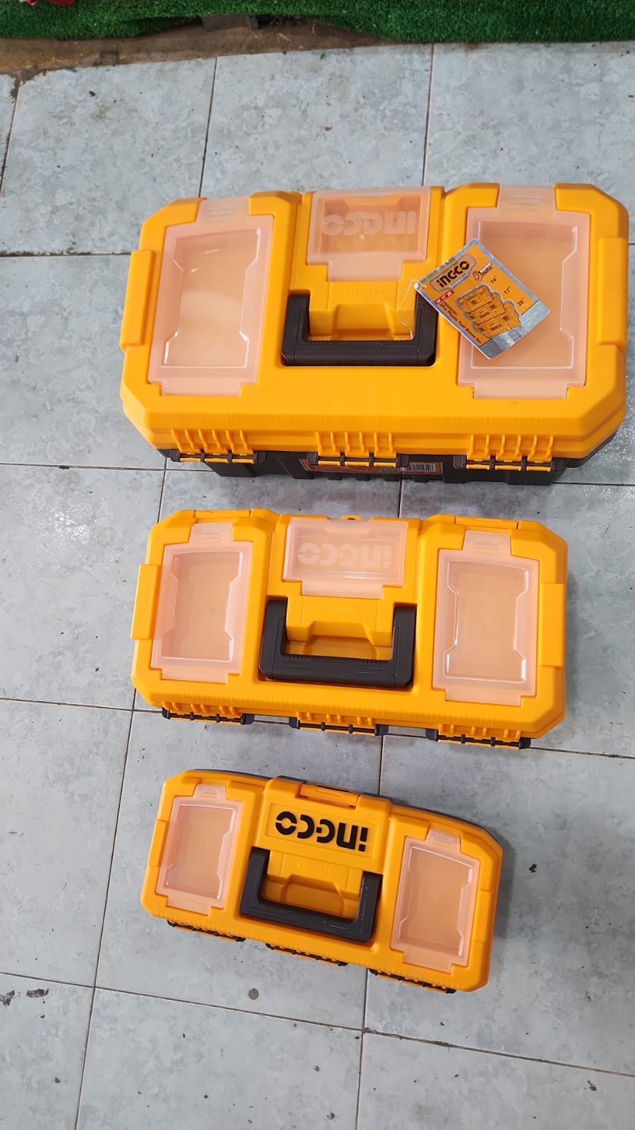 INGCO مجموعة علب أدوات 3 قطع (14"/17"/20")