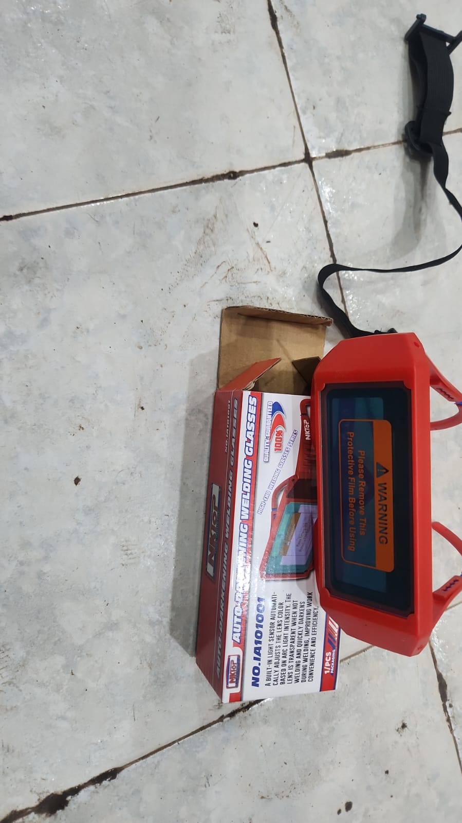 Lunettes de soudage NKGF IA101001 démontées avec sangle