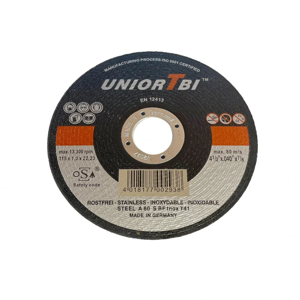 Disque à tronçonner métal UNIOR 1BI – 125mm
