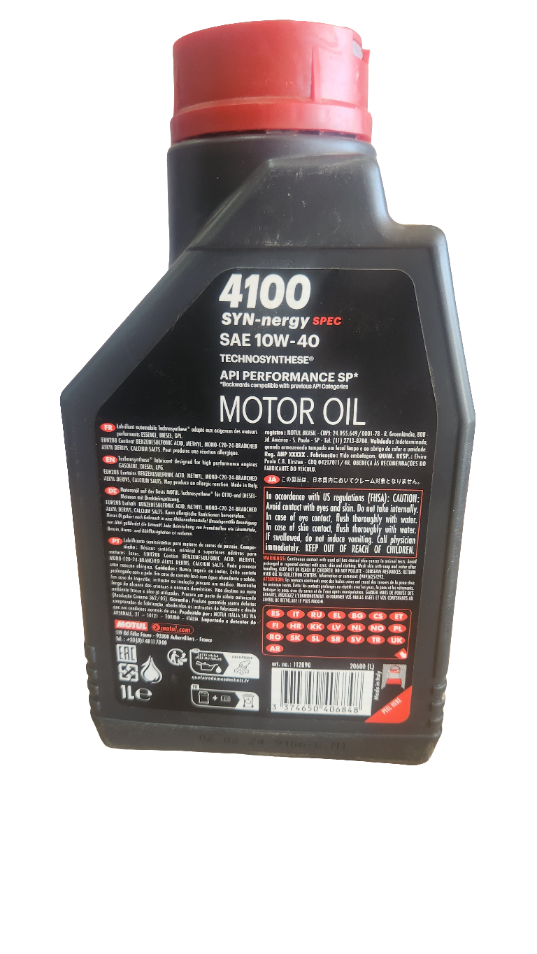 Huile moteur MOTUL 4100 SYN-nergy 10W-40 – 1L