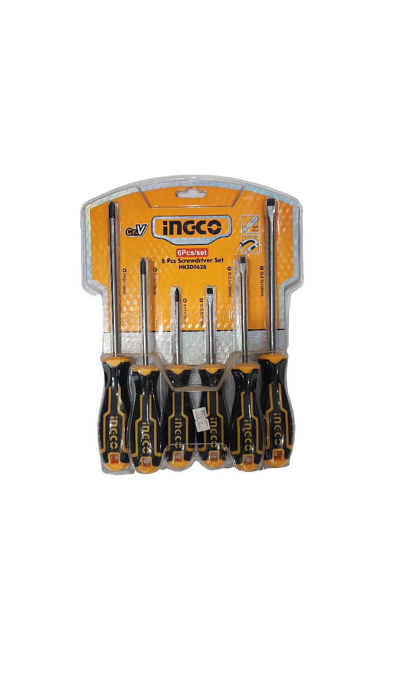 Pack de tournevis 6 pièces INGCO HKSD0628