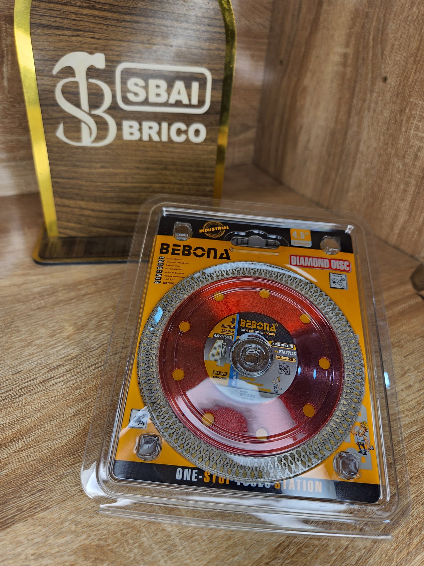 Disque diamant BEBONA Turbo 115 mm (4.5”) – Rouge