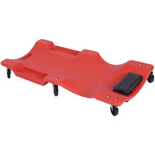 Planche de mécanicien ergonomique – Plastique renforcé – Rouge