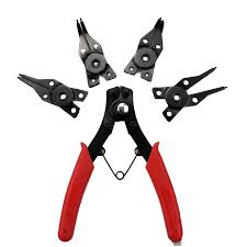 Jeu de Pince Circlips - 4 embouts interchangeables (150mm/6")