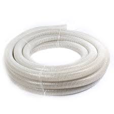 Tuyau annelé flexible en PVC – Blanc