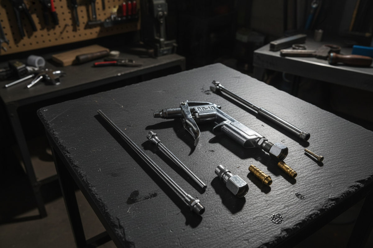Pistolet souffleur DG-10 flat lay industriel