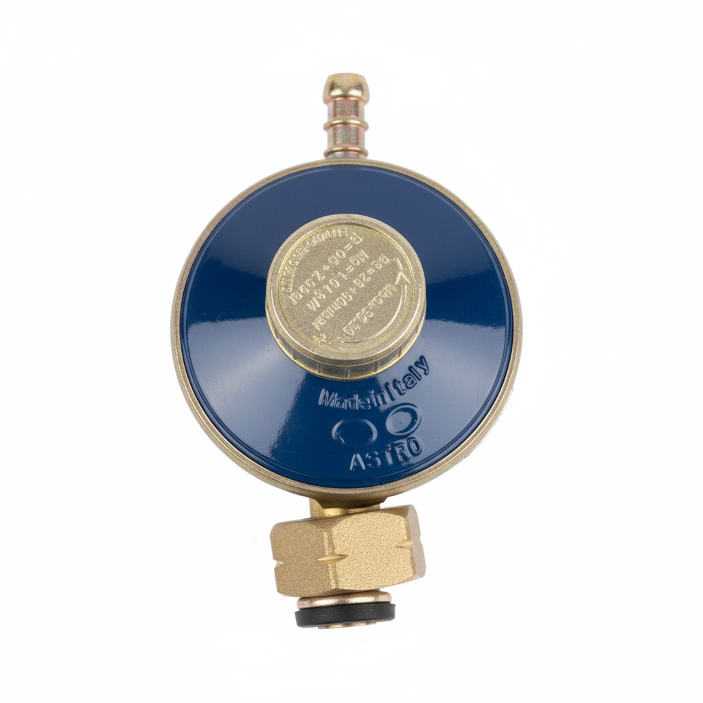 Régulateur de pression pour gaz butane propane avec corps bleu métallique