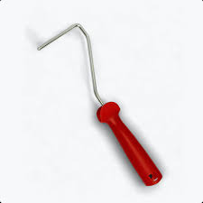 Monture pour rouleau à peinture – Manche plastique rouge