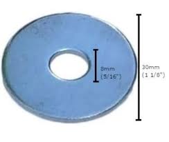 Rondelle plate en acier galvanisé