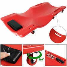 Planche de mécanicien ergonomique – Plastique renforcé – Rouge