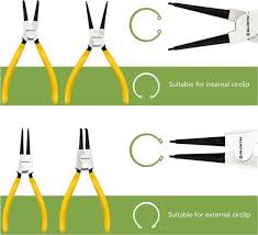 Pack de Pinces Circlips BEBONA – 4 Pièces Professionnelles (180mm)