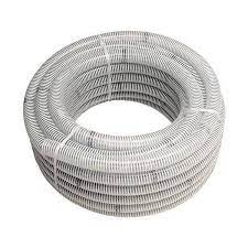 Tuyau annelé flexible en PVC – Blanc