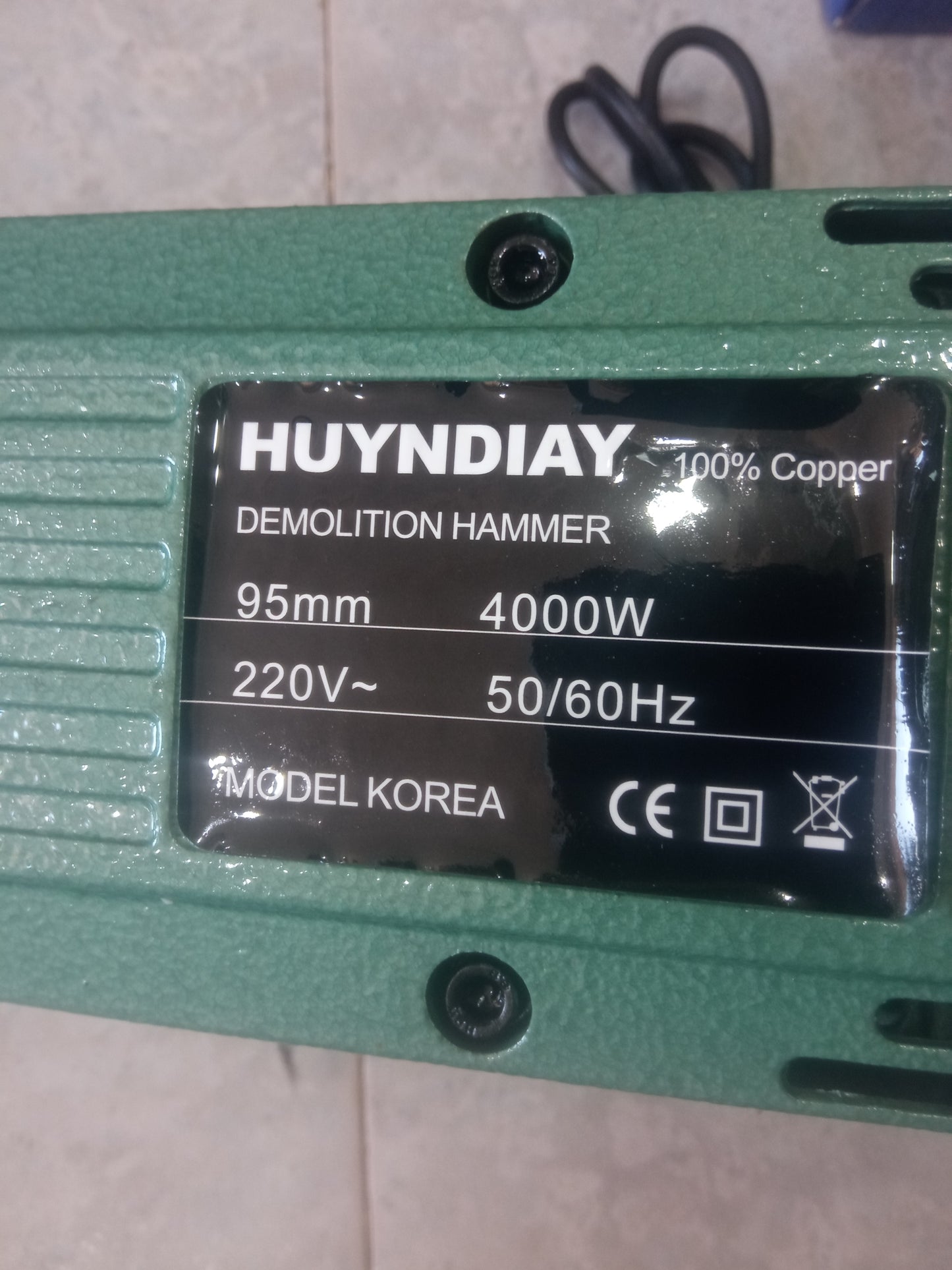 Marteau Piqueur Électrique HUYNDIAY 95MM – Model Korea