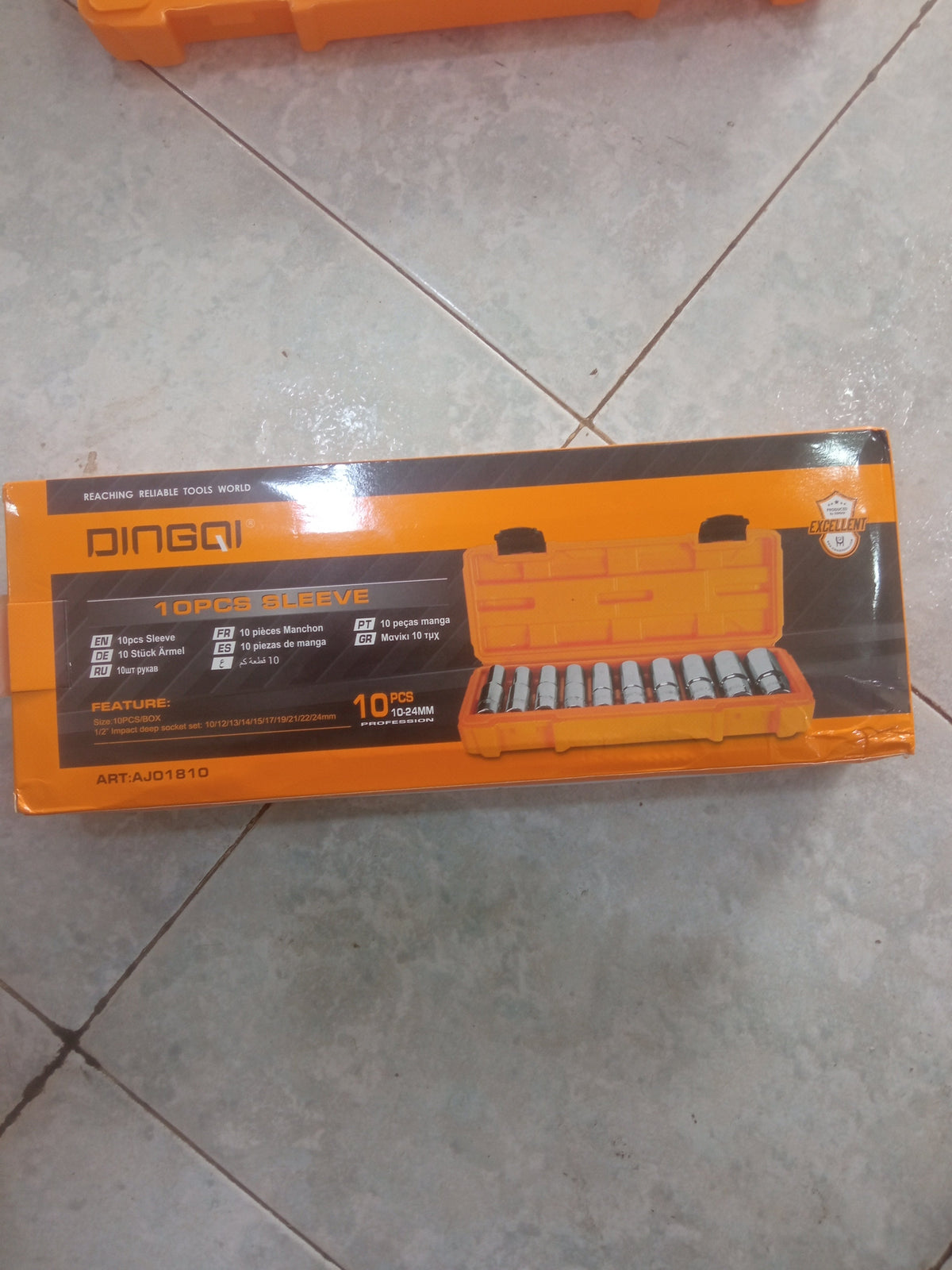 Coffret 10 Douilles Longues 1/2" Chromées — Dingi | 10 à 24 mm