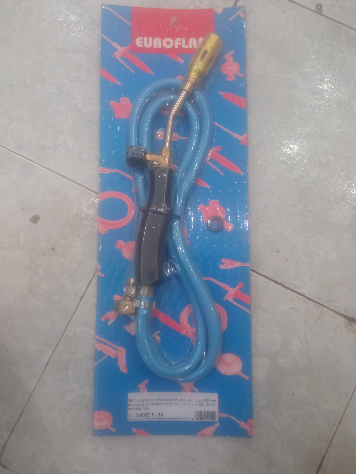 Chalumeau à Gaz Euroflamme IS 602C E-SK — Brûleur Cloche Ø22mm + Tuyau GPL 1,5m