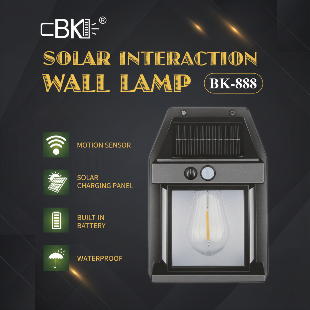 Solar Wall Lamp - Infographic