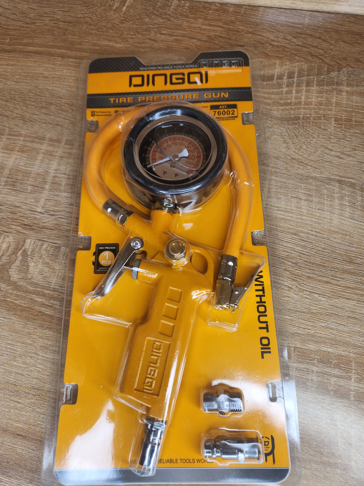 مسدس نفخ DINGQI 16 كجم/سم² مع مقياس ضغط