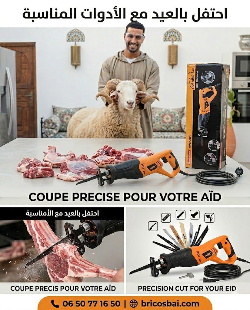 Scie Récurrente Sivama 900W – 8 Lames Incluses