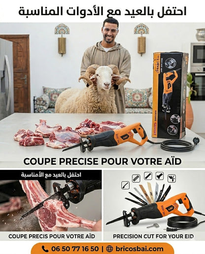 Scie Récurrente Sivama 900W – 8 Lames Incluses
