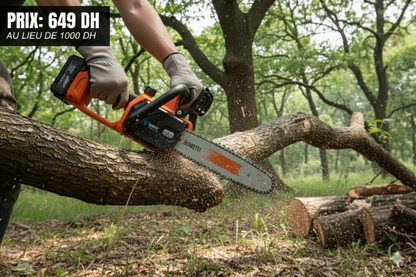 Tronçonneuse Électrique Sans Fil BOWE II 48V - Kit Complet avec 2 Batteries