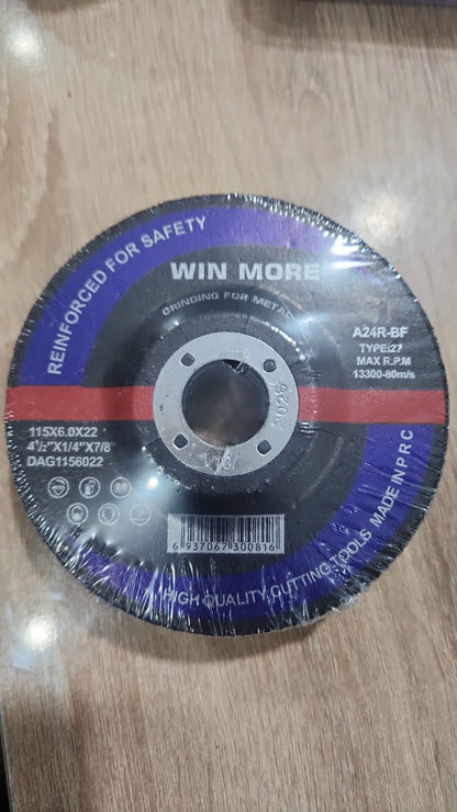 Disque à Meuler pour Métal WIN MORE (115mm)