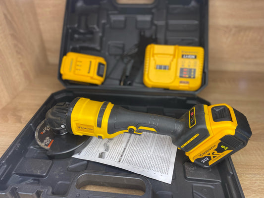آلة صنفرة الزوايا اللاسلكية BOSWICH XR 21V - بطاريتان 6 أمبير/ساعة + شاحن + حقيبة