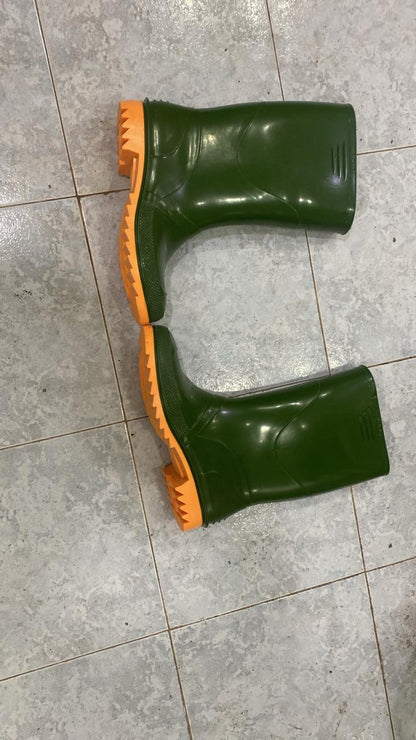 Bottes de Travail Professionnelles - Vert/Orange
