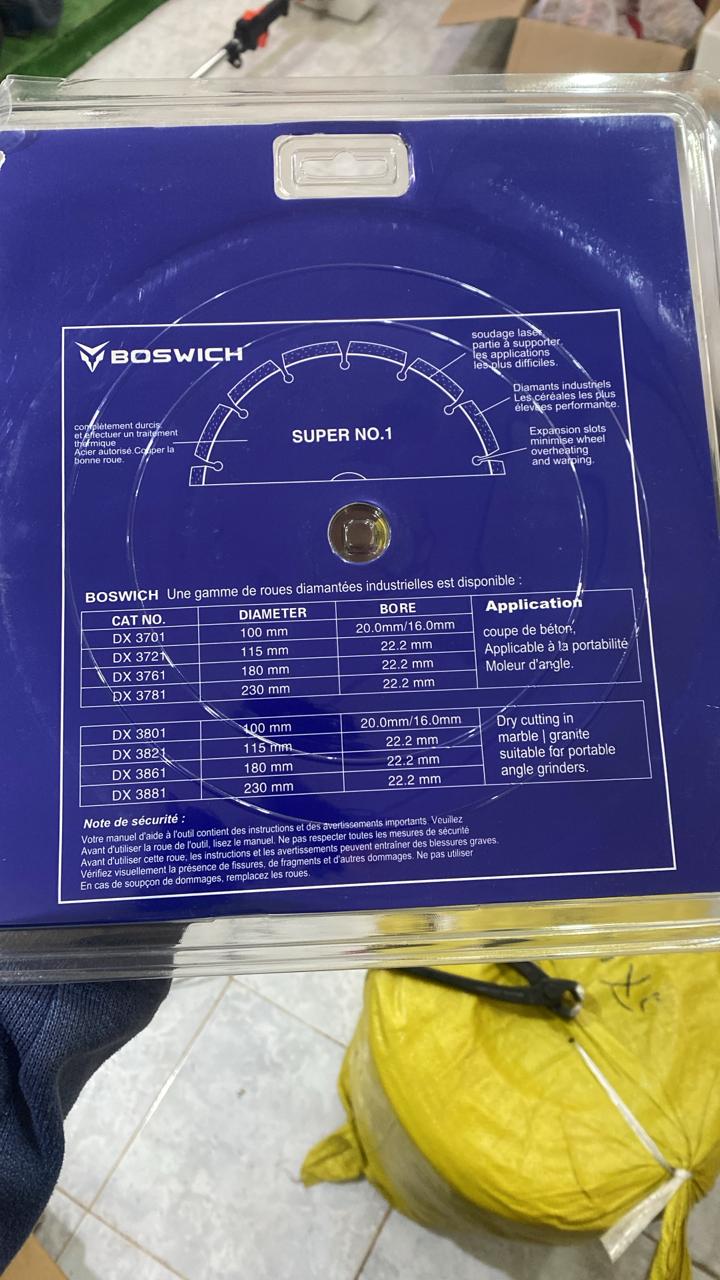 Disque Diamanté BOSWICH Premium 230mm — Béton & Matériaux de Construction