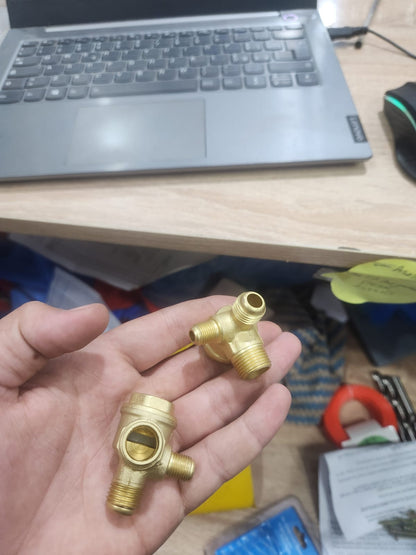 Clapet Anti-Retour Laiton pour Compresseur d'Air + Bouchon de Purge