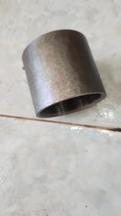 Raccord fileté acier manchon - vue latérale