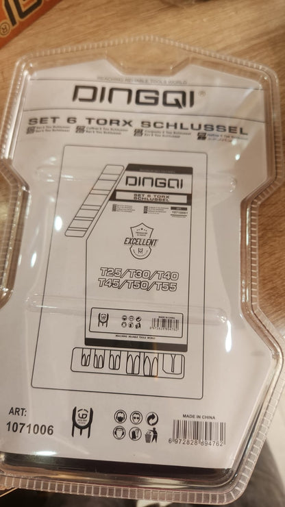 Packaging Set 6 Torx DingQi – Face arrière