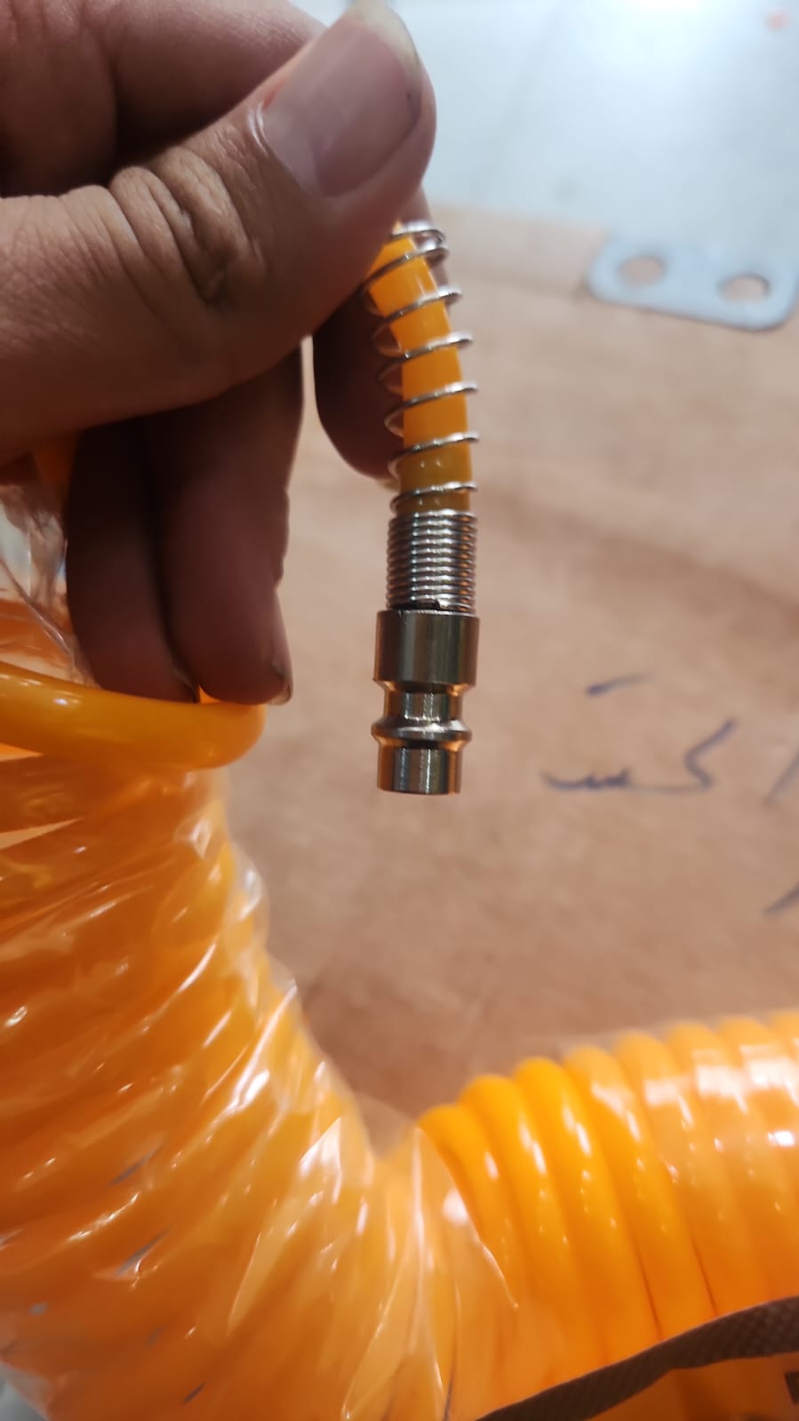 Raccord rapide mâle chromé – extrémité tuyau pneumatique