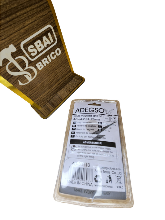 Lot de 3 Forets Étagés en Titane – ADEGSO (4-32 mm)