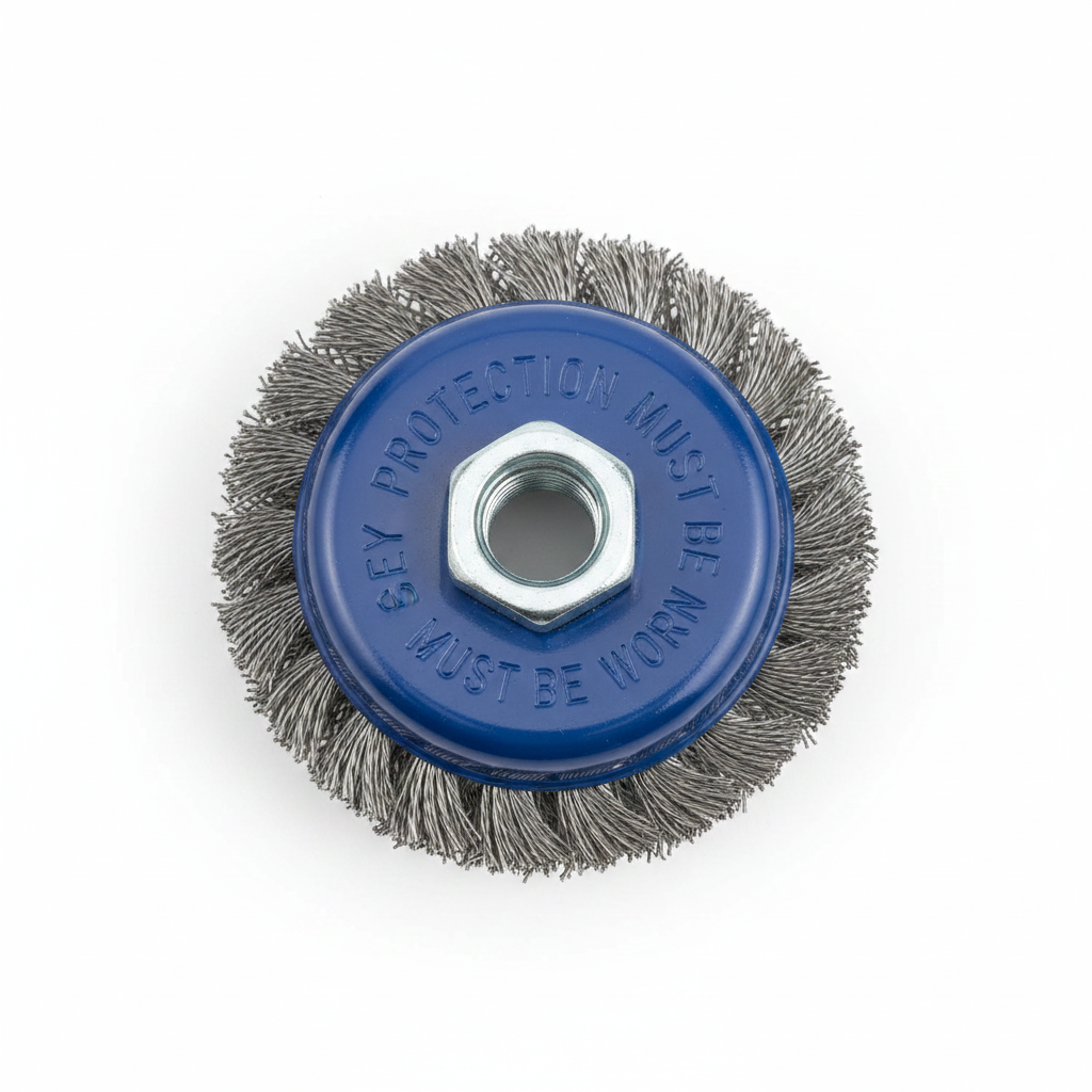 Brosse vue dessus fond blanc