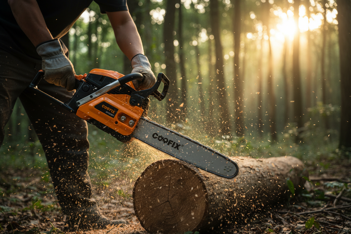 Chainsaw lifestyle action