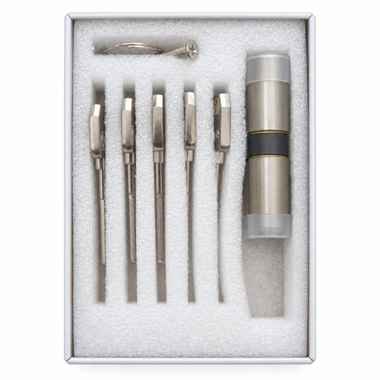 Coffret ouvert avec cylindre et clés