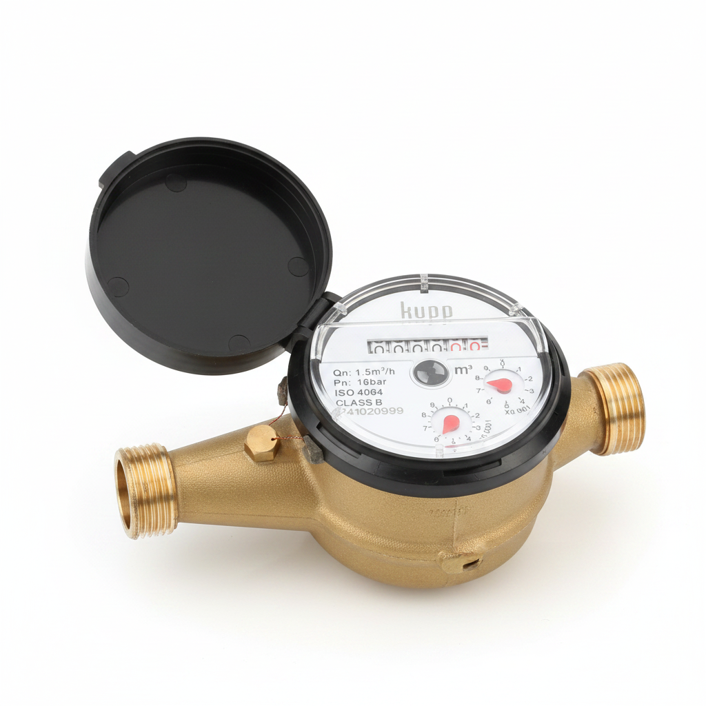Compteur d'eau Kupp fond blanc