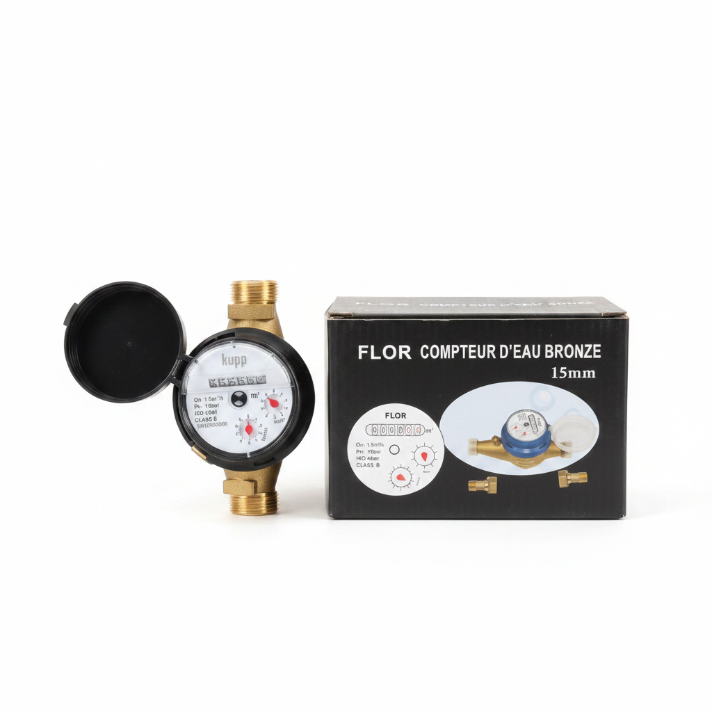 Compteur Kupp et boîte Flor fond blanc