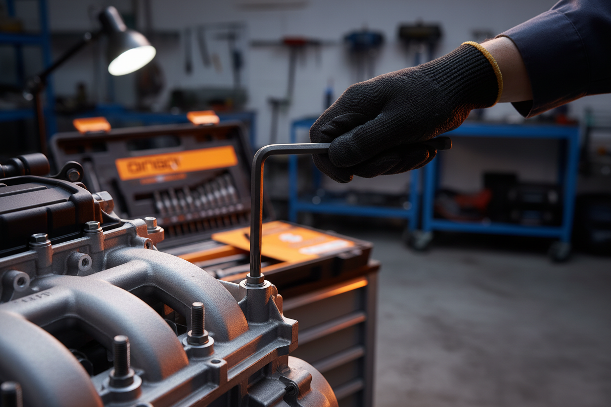 Clés Torx DingQi en action sur moteur