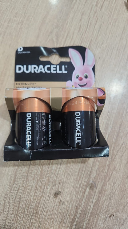Piles Duracell D (LR20) - Pack de 2