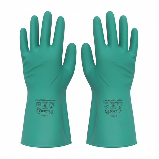 Gants nitrile fond blanc