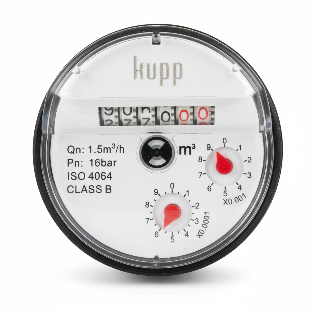 Gros plan cadran Kupp ISO 4064