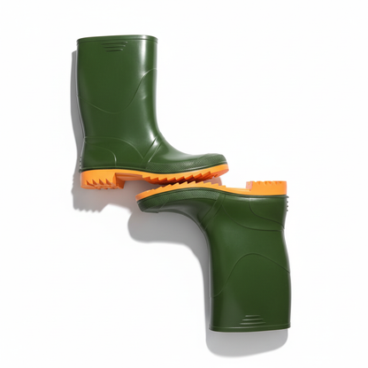 Vue de profil des bottes de travail