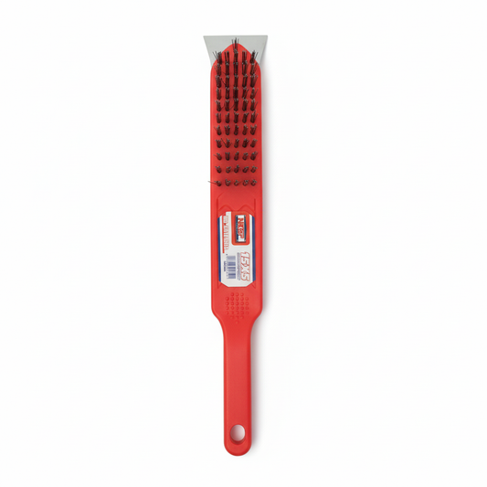 Brosse Métallique à Fil d'Acier — Manche Rouge 15x5