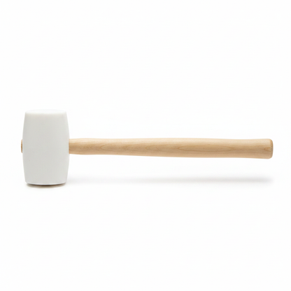 Maillet en Caoutchouc Blanc – Manche en Bois