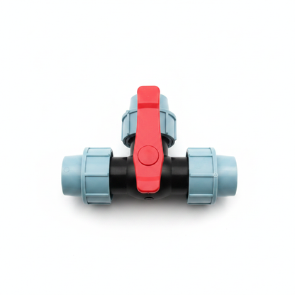 Té à bille PP - Raccord compression 3 voies HDPE