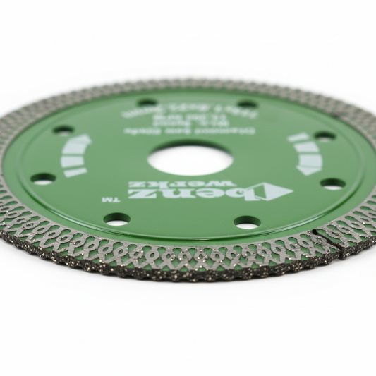 Détail des dents diamantées de la lame