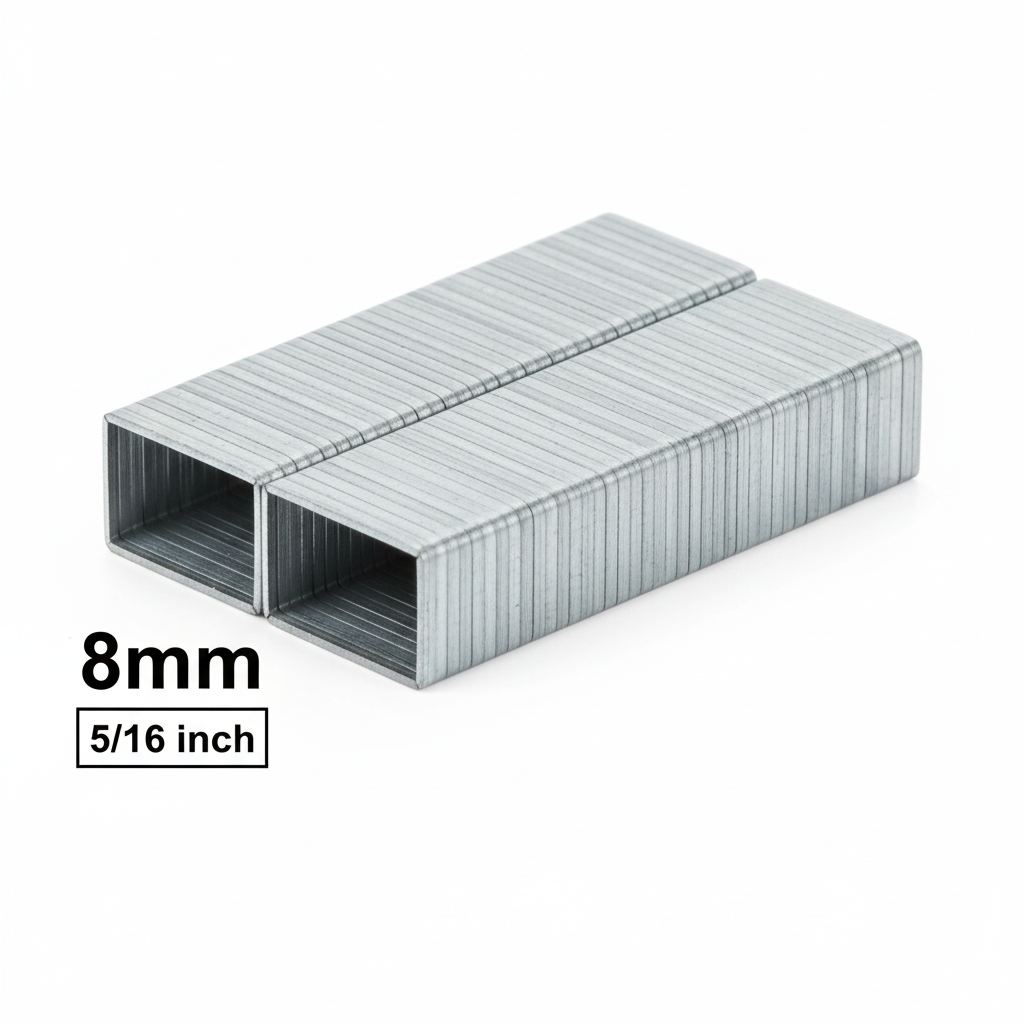 Gros plan des agrafes 8mm × 5/16 pouces