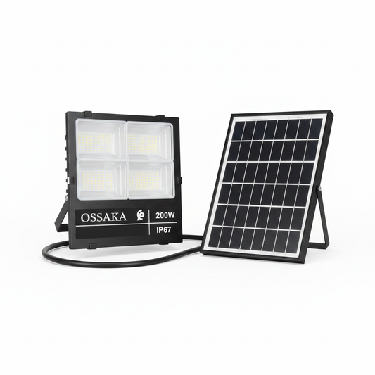 Projecteur solaire OSSAKA 200W fond blanc studio